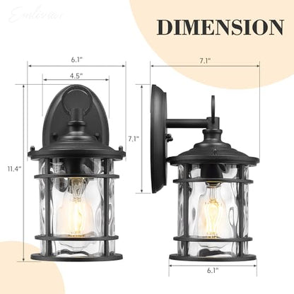 2 Pack Exterior Wall Sconce Light (2 Count)