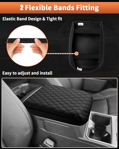 Custom for 2024 2025 Toyota Tacoma Center Console Cover Armrest Cover for Tacoma Accessories 2026 Armrest Cushion Pad Leather Middle Console Lids Cover Seat Box Protector Anti