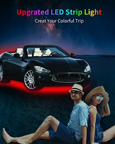 Red Car LED Strip Light (4 Count)