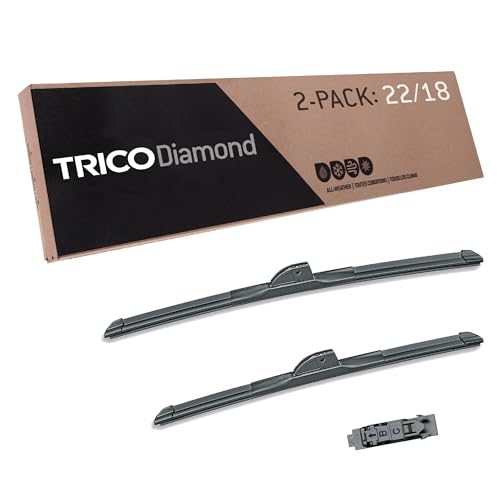 Diamond 22" + 18" Super Premium Automotive Replacement Windshield Wiper Blades (2 Count)