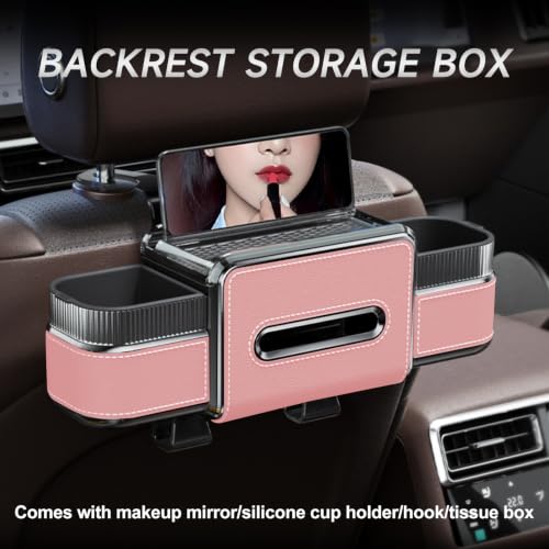 6-in-1 Car Headrest Backseat Organizer, Back Seat Car Organizer and Storage
