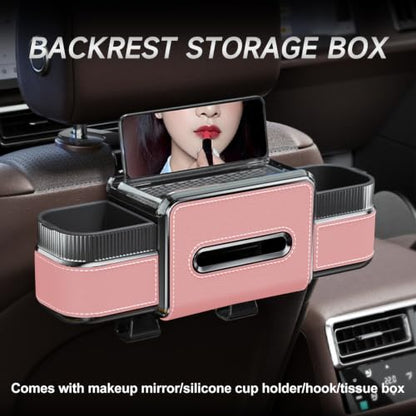 6-in-1 Car Headrest Backseat Organizer, Back Seat Car Organizer and Storage