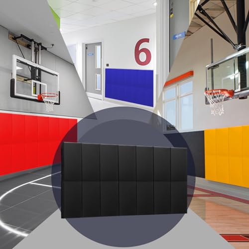 60" 72" High Gym Wall Padding 2" Thick Foam Basketball Court Wall Mount Protector for Garage Taekwondo Babyroom