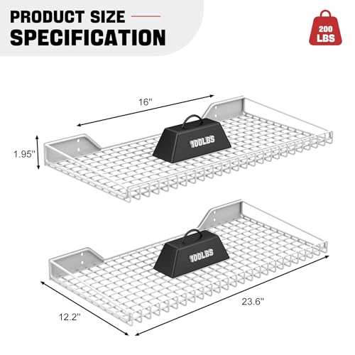 Wall Mounted Storage Shelf for Garage (2 Count)