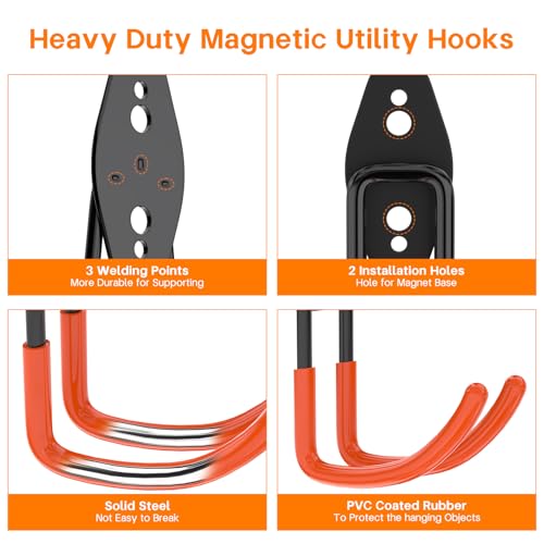 Magnetic Hooks Heavy Duty Magnet with Hooks (2 Count)