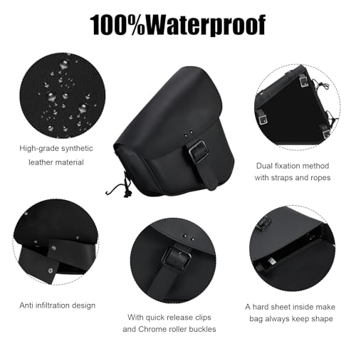 Motorcycle Swing Arm Bag Solo Saddle Bags For Sportster Softail PVC Waterproof Motorcycle Luggage Bags for Motorcycle or Bike
