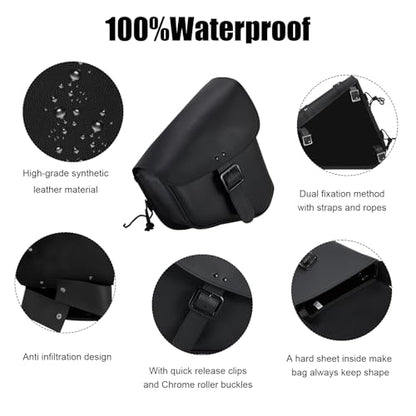 Motorcycle Swing Arm Bag Solo Saddle Bags For Sportster Softail PVC Waterproof Motorcycle Luggage Bags for Motorcycle or Bike