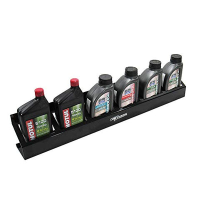 304BK Six Quart Oil Can Rack Holder 32" Caddy Wall Hanger Aluminum Shelf