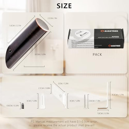 Towel Hooks Wall Mounted 4 Pack