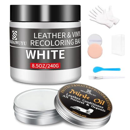 8.5oz Leather Recoloring Balm with 100ml Mink Oil