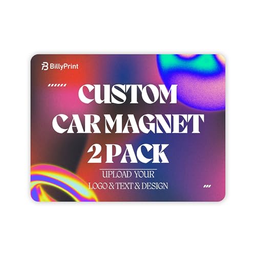 Custom Car Magnet for Business 2 Pack (2 Count)
