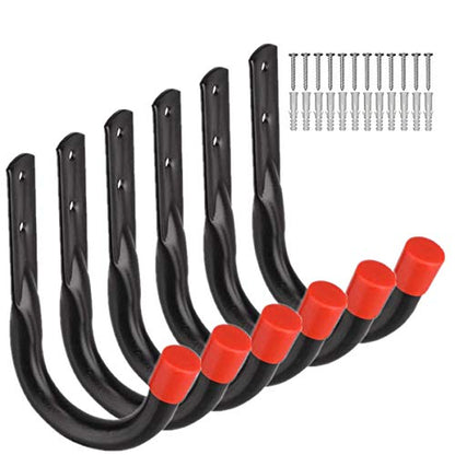 Heavy Duty Utility Garage Storage Hooks (6 Count)