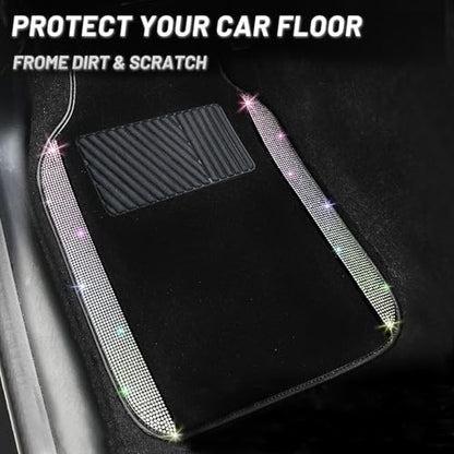 Multicolor Bling Car Floor Mats Full Set