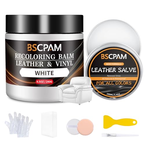 White Leather Recoloring Balm with 100ml Mink Oil
