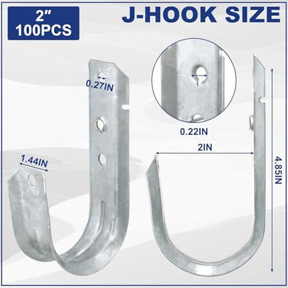 100 J Hooks for Hanging (100 Count)
