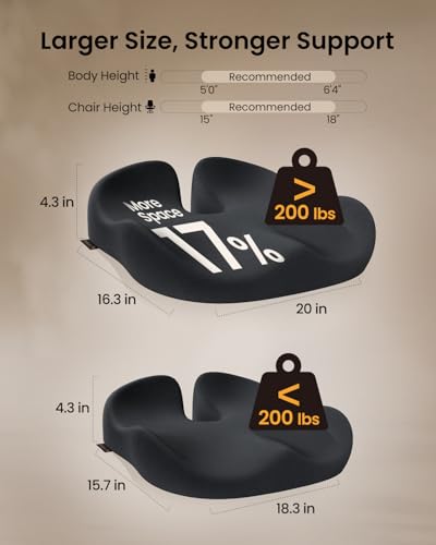 Extra Large Seat Cushion for Tailbone Pain Relief