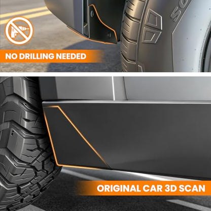 Wheel Fairing Delete Covers Fit for Tesla Cybertruck 2024 (4 Count)
