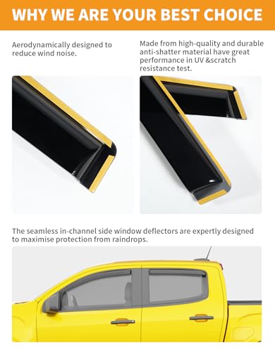 Window Visors Rain Guards for 2015 (4 Count)