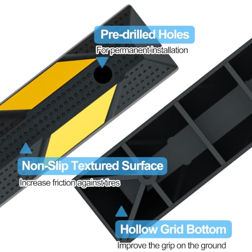 2PCS Rubber Parking Guide Tire Blocks