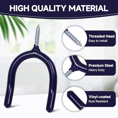 16 Pack Garage Storage System Steel U Hooks with Anti (6 Count)