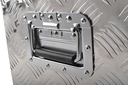 39 Inch Aluminum Tool Box 5 Bar Tread ToolBox for Truck Bed Car Outdoor