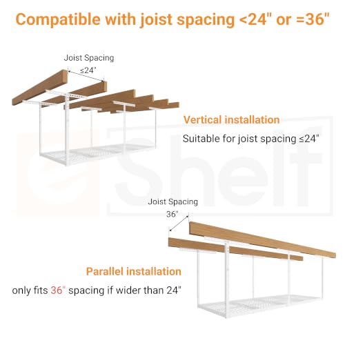 3x8ft Overhead Ceiling Garage Storage Rack