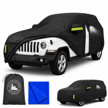 Car Cover Waterproof All Weather Fit for Jeep Wrangler 4 Door