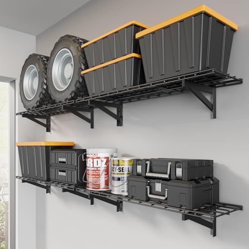 4 Pack Wall Mounted Garage Shelving