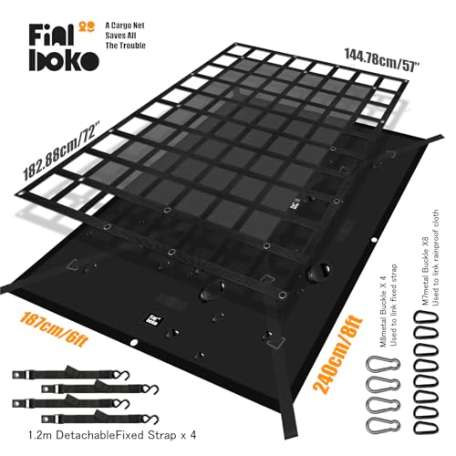Heavy Duty Cargo Net for Pickup Truck Bed