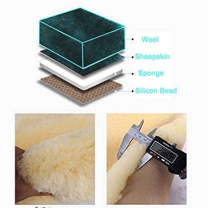 Genuine Sheepskin Car Rear Seat Rear Cover for Fuzzy Fur Wool Cushion