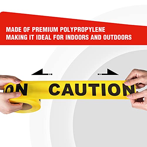 2 Pack Yellow Caution Tape Roll (2000 Foot)