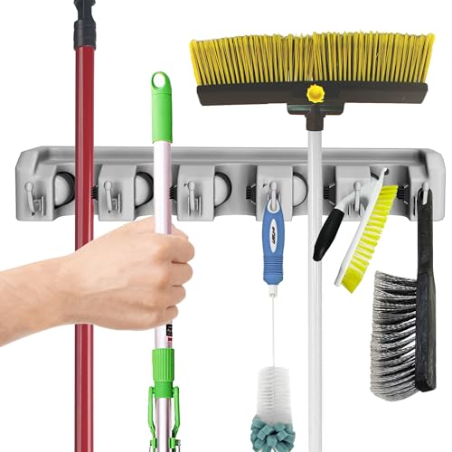 Wall Organizer with Adjustable Slots and Hooks