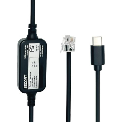 USB C to RJ11 Power Cord Radar Detectors Including MAX 360
