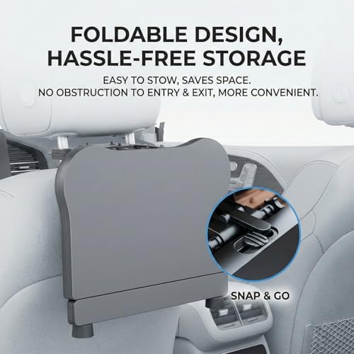 Car Back Seat Tray Table with Expandable Tray