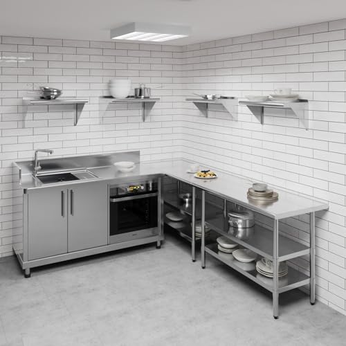 12 in. x 24 in. Stainless Steel Wall Mount Shelf