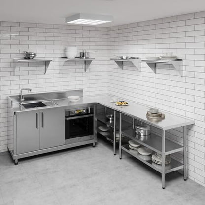 12 in. x 24 in. Stainless Steel Wall Mount Shelf