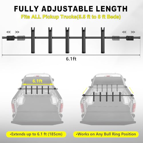 Fishing Rod Holder for Truck Bed (5 Count)