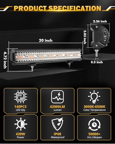 20 Inch 420W LED Light Bar