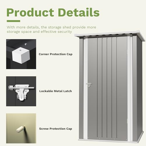 3x3 FT Outdoor Storage Shed