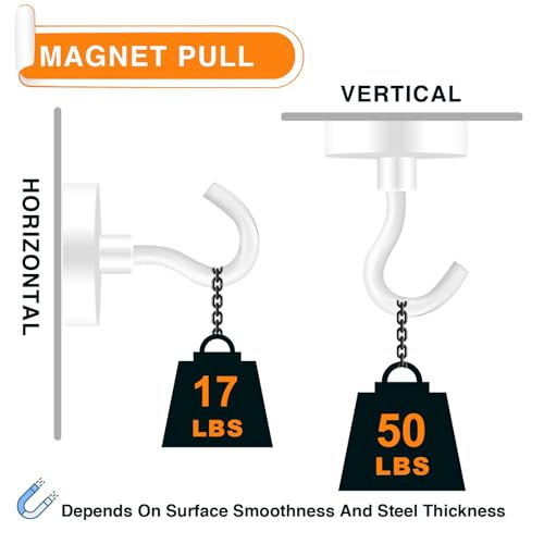 Magnetic Hooks 50LB+ Heavy Duty Magnet Hook for Cruise Cabins