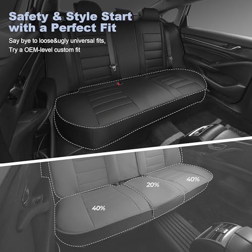 Car Seat Covers Custom Fit for Honda Accord 2023 2024 2025 2026 Full Set Waterproof Faux Leather Full Coverage Car Seat Protector
