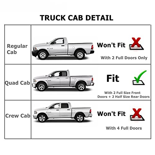 Outside Rain Guards Compatible with Ram 1500 19 (4 Count)