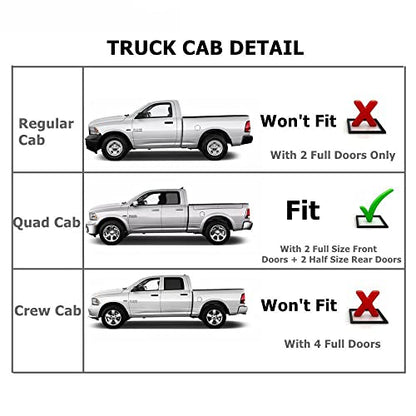 Outside Rain Guards Compatible with Ram 1500 19 (4 Count)