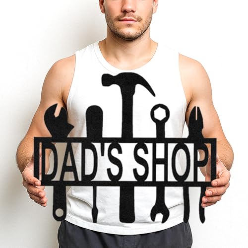 Custom Garage Workshop Metal Sign Personalized Tool Name Wall Art for Car Truck Mechanic Shop Decor Durable Steel Sign for Dad Husband Men’s Auto Workspace or Fence
