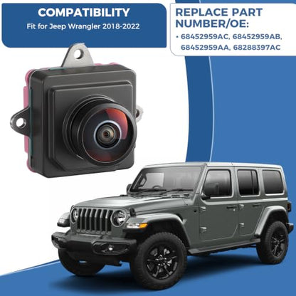 68452959AC Rear View Backup Reverse Camera Fit for Jeep Wrangler 2018