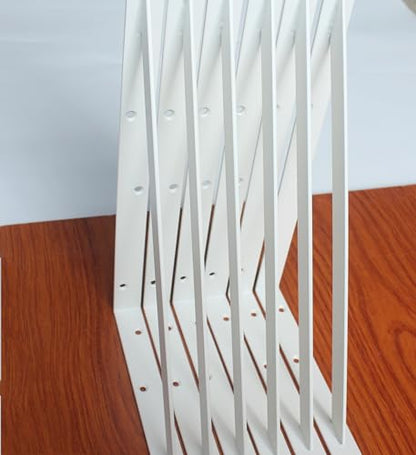 16 Pack L16 x H 10" White Heavy Duty Shelf Brackets with Screws Metal Shelf Brackets Shelf Support Angle Brackets for Shelves L Brackets Heavy Duty Floating Shelf (16 Count)