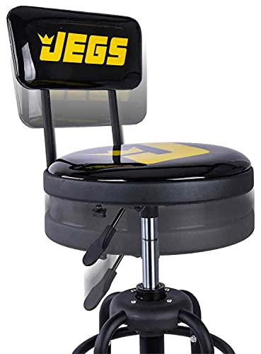 Adjustable Hydraulic Stool with Backrest [300 lb. Capacity]