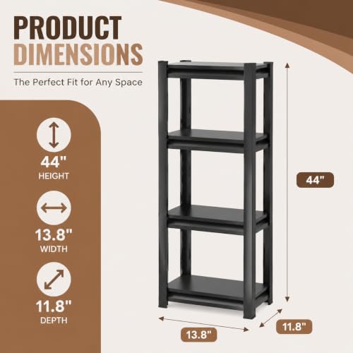 Heavy Duty Metal Bookshelf Adjustable Storage Shelving Unit for Home Office (5 Count)
