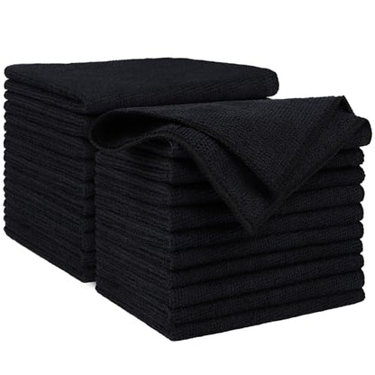 Microfiber Cleaning Cloth Black 20PK (20 Count)