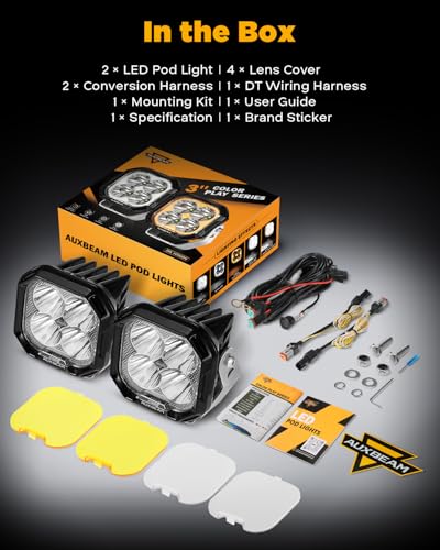 Color Play Series 3" LED Pods Hyper Spot Beam Driving Lights 2 (2 Count)